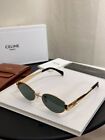Women s Celine Sunglasses Gold Frame Green Cl40235u Actual Picture