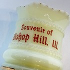 Bishop Hill  Illinois Il Uranium Antique Custard Glass Souvenir Toothpick Cup
