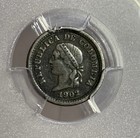 World Silver Coin    1902 P Colombia 5 Centavos Pcgs Vf30  