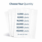 1 2  X 1-3 4  White Address Labels 80 sheet Laser   Inkjet Compatible