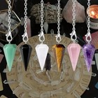 Six Crystal Dowser Pendulums Healing Divination Reiki Feng Shui Gift Wellness