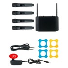 Vhf Wireless Microphone System   Receiver 4 Channel Handheld Mic Audio Dynamic