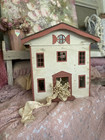Vintage Rose Cottage Doll House Wooden Farmhouse Victorian Painted Dollhouse