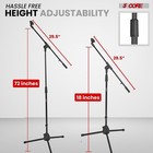 5 Core Microphone Stand 4pcs Floor 72  Adjustable W Telescoping Boom Arm
