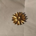 Vtg Gold Daisy Flower Brooch Sarah Coventry Large Pin Mid Century Mod Floral
