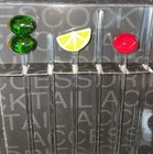 Precidio Glass Olive Cherry Lemon Cocktail Swizzle Sticks Barware Stirrer   s Nib