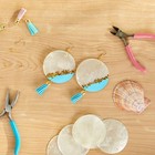 20x Round Capiz Seashells With Holes For Jewelry Making  Decor  Wind Chimes 2 5 