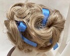 6 7    Curly Curls Bows Blonde Doll Wig Reborn Ooak Bjd Bisque Repair Vicky