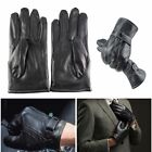 Leather Gloves Full Finger Mens Motorcycle Driving Winter Warm Touch Screen Hot