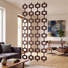4 Strings Mid Century Modern Geometric Hanging Wall Decor  Retro Wood Pattern Ro