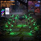Halloween Light Up Large Spider Outdoor Decorations  5 Ft Giant Spider For Yard