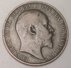 1904 Uk Great Britain British Half 1 2 Penny Edward Vii Coin Vf