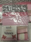     Lot Of 3 Summer Infant Juliette Nursery Window Valance Pink Brown Flower Nip