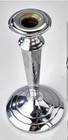 Cromwell Silver Mfg  Corp  Chromium Etched Candelabras Mid 20th Century Vintage