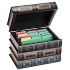 Vintage Wooden Index Card Holder - 4x6 Inch Storage Box For Organizing Cards