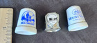 Vintage Souvenir Thimbles Lot Of 3 Mayberry  Mount Vernon   Amish Horse   Buggy