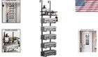Over The Door Towel Rack 6 Tier No Drill Bathroom Towel Organizer Black