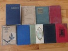 Lot Of 9 Antique Vintage Books 6  Uniform Ht  Library Decor Props Free Shipping