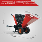Wood Chipper Shredder Mulcher 15hp Heavy Duty Gas Powered Engine 420cc