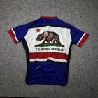 Voler California Republic Cycling Jersey Usa Made Full Zip Large 1662