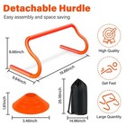 Agility Hurdles Training Equipment - 10 Speed Hurdles And 10 Soccer Cones Wit   