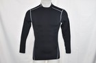 Under Armour Cold Gear Medium Mens Long Sleeve Mock Neck Compression Shirt Black