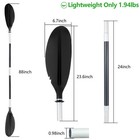 Kayak Paddle  Adjustable Boat Paddle 88in 4 Piece  Kayak Paddles With Leash L   
