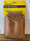 New Vintage Nos Klein Tools 5145 Brown Leather Utility Belt Pouch 3 Pocket Usa 