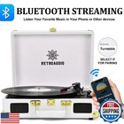 Vinyl Record Player 3-speed Bluetooth Portable Suitcase Belt-driven Record Pl