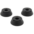 Lifeswonderful - Set Of 3 Replacement Screw-in Rubber Cane Tips Feet Black 