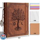 Vintage Photo Album 4x6 Leather Scrapbook Album With Writing Space 120 Photos