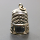 Simons Brothers 925 Sterling Silver Thimble Starburst Pattern Size 6 W  Bail Top