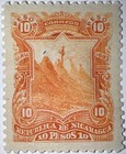Travelstamps  1893 Nicaragua Stamps Scott  60  10 Pesos  Mint  Og  Hinged