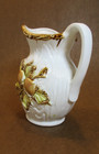 Vintage 1960s Nevco 5  Ceramic Pitcher Or Vase Acorns Woodland Pattern Japan