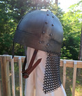 Medieval Helmet 18 Gauge Steel Norman Viking Nasal Spangenhelm Armor Dark Metal