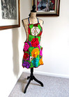Mexican Embroidered Kitchen Apron Floral Mandil Mexicano Bordado Flores One Size