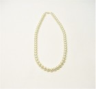 Cream Glass Pearl Princess Necklace earrings Set 