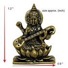 Saraswati Goddess Playing Veena Om Aum Brass Amulet Pendant Hindu Spiritual Gift