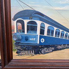 Galveston Houston Flyer Original Oil Painting Nancy Sayles Day Collection Train