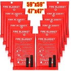 Fire Extinguishing Blanket 2 4 8pack Fiberglass Emergency Home Retardant 59 x59 