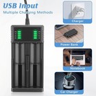 Usb Smart Battery Charger For18550 14500 16340 Rechargeable Li-ion Batteries