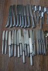 Vintage Silverplate Stainless Mixed Lot Variety Flatware Serving 103 Pieces 8lbs