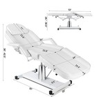 White Adjustable Hydraulic Facial Bed Reclining Massage Table Salon Tattoo Chair