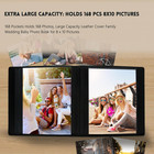 8x10 Photo Album 168 Pockets Large Capacity Leather Cover Acid Free Inner Pages