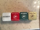 Vtg  Lot Of 4 Old Tobacco Tins Greenbrier Denniford And London Dock