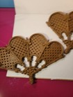 Set Of 2 Vintage 70s Plastic Decorative Fans