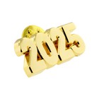 Pinmart s Year 2025 Gold Anniversary Graduation Cut-out Enamel Lapel Pin