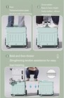 Foldable Utility Cart  Folding Portable Rolling Crate Handcart With Lid  Collaps