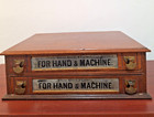 Antique Victorian Spool Cabinet 2 Drawer Sewing Display Case Old General Store