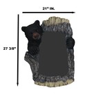 Large 27  H Western Rustic Forest Black Bear Holding A Tree Branch Wall Mirror